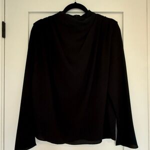 NWT Elegant Black Long Sleeve Blouse